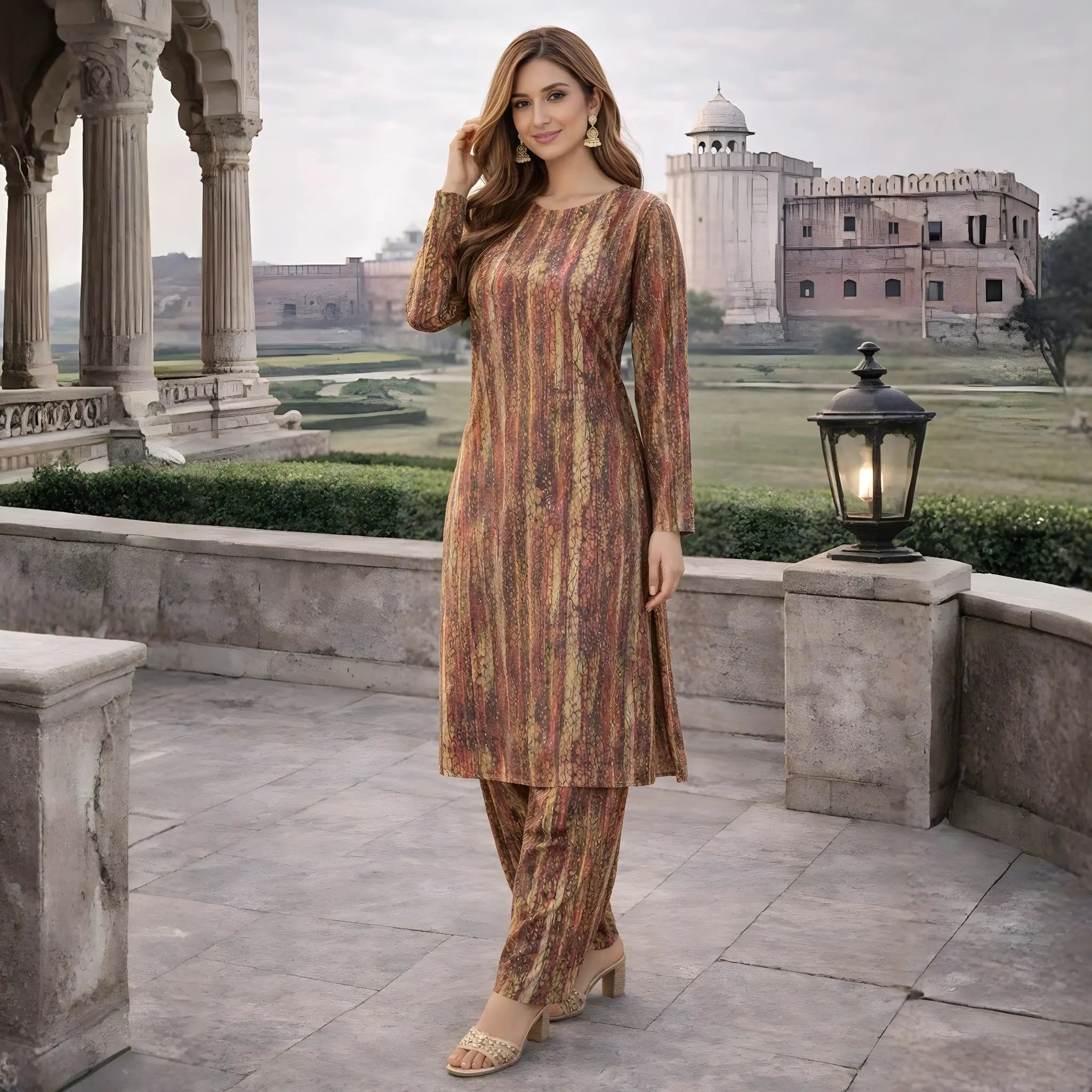 Emaans Forest Branches Premium 2pc Printed Cotton Suit