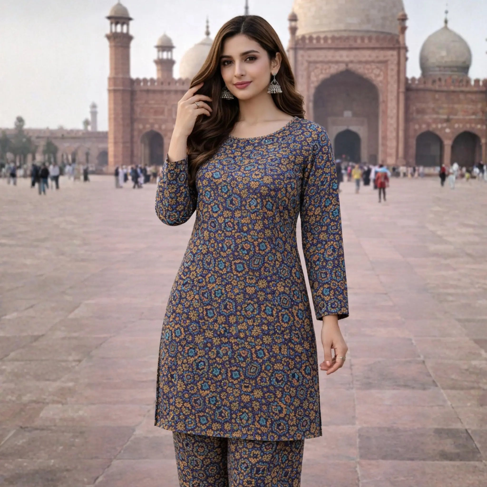 Emaans Regal Mosaic Premium 2pc Printed Cotton Suit