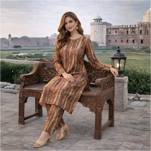 Emaans Forest Branches Premium 2pc Printed Cotton Suit