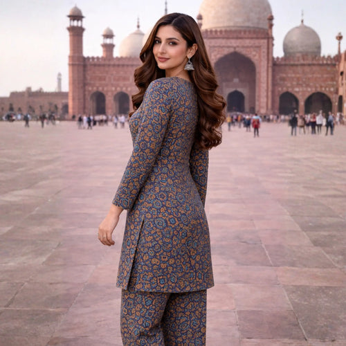 Emaans Regal Mosaic Premium 2pc Printed Cotton Suit